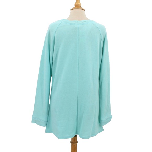 NWT J‎ Jill French Terry Sweatshirt womens XL Poet Blue Scoopneck Tunic - Picture 4 of 11